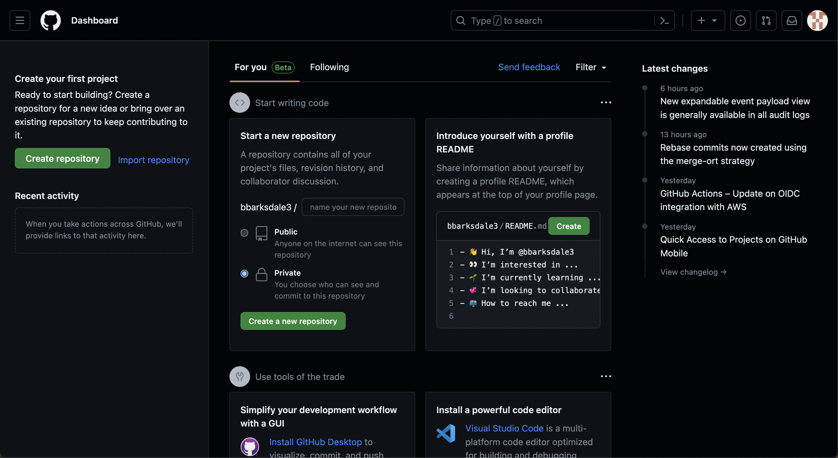 GitHub User Dashboard