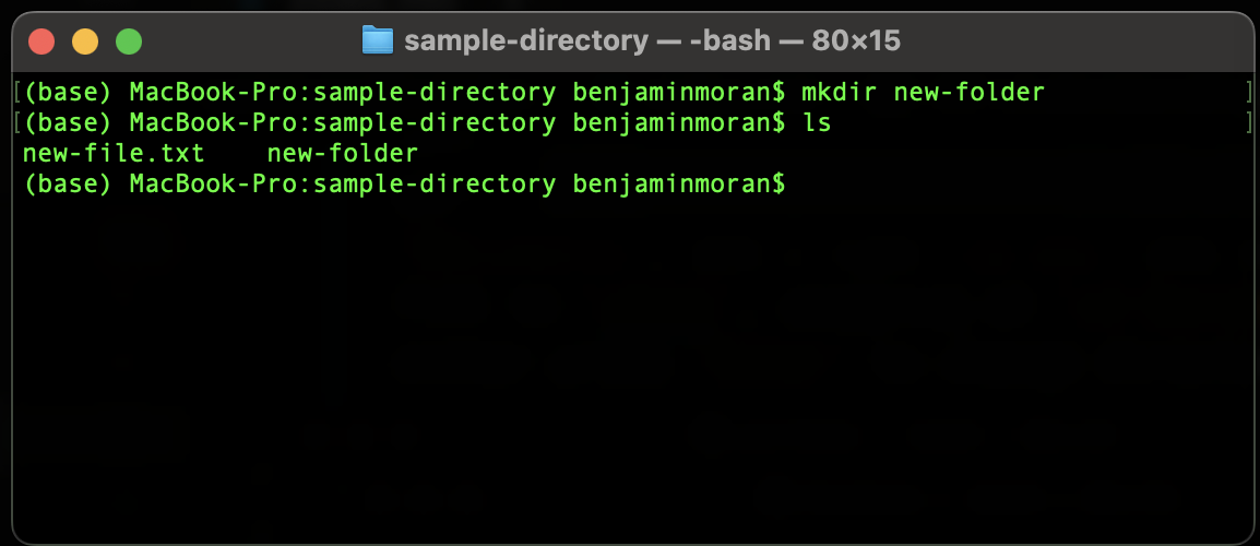Mac make new directory