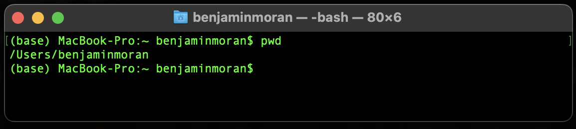 Mac Present Working Directory