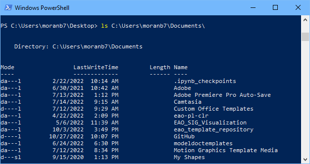 PowerShell List Contents Absolute Path