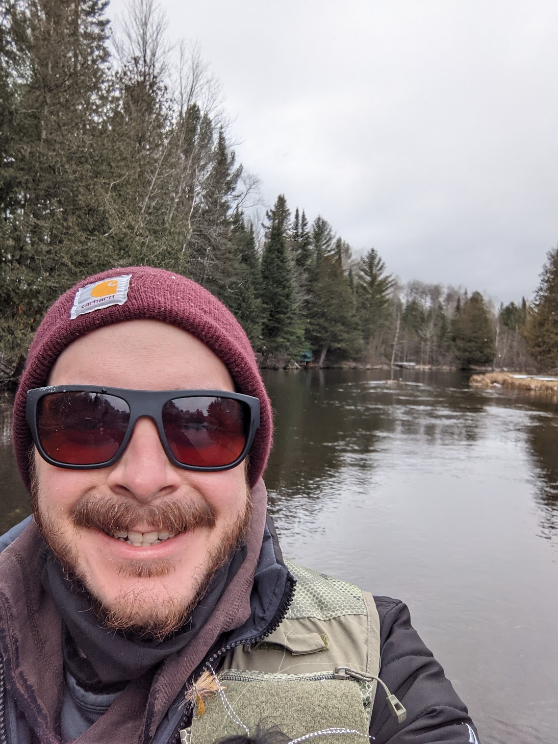 Ben on the Au Sable river